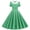 Green, variant on Qiopertar Vintage Polka Dot Dress for Women Retro A-Line Flare Short Sleeve V-Neck Bow Tie Waist Cocktail Party Swing Dress, Red XXL