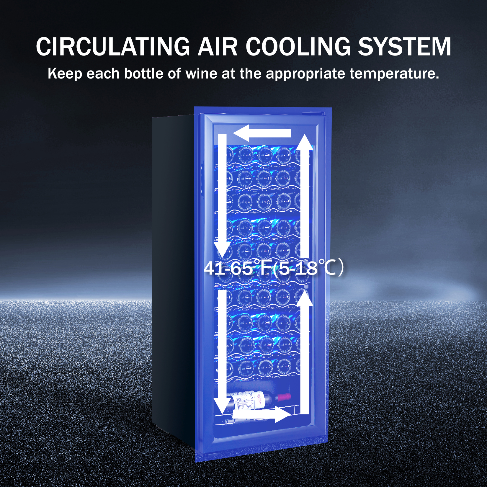 CazToi 55 Bottle Wine Cooler 55 Cans Capacity Thermoelectric Quiet Mini Bar For Home Office Car