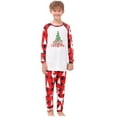 thumbnail image 3 of Christmas Family Matching Pajamas Sets Christmas PJ's Letter Print Top and Plaid Pants Jammies Sleepwear, 3 of 6