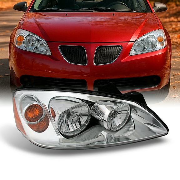 AKKON - For 05-08 Pontiac G6 Chrome Bezel Passenger Right Side Headlight Direct Replacement Lamp New