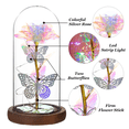 thumbnail image 3 of FTCBJJA Flor Rosa Preservada Qixi Galaxia Mariposa Dorada Regalo de Cumpleaños Del Día de la Madre para Su Novia Aniversario Boda, 3 of 7