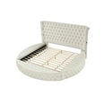 thumbnail image 2 of Hazel King Tufted Upholstery Storage Bed made with Wood in Cream, 2 of 4