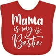 thumbnail image 3 of Inktastic Mama is My Bestie Boys or Girls Baby Bib, 3 of 4