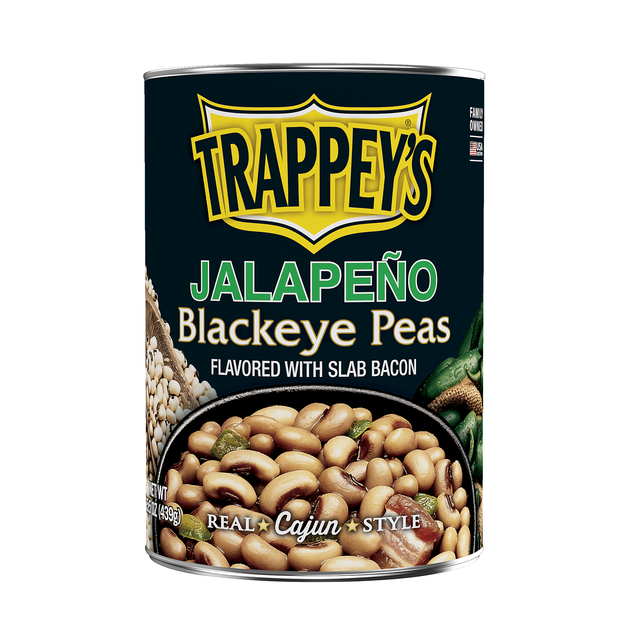 Trappey's Canned Blackeye Peas with Jalapenos, 15.5 oz Can