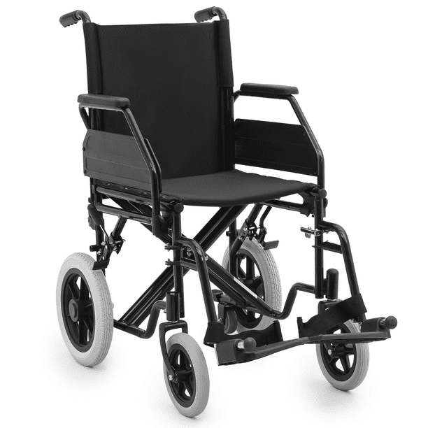 Monicare *FDA APPROVED* Transport Wheelchair with Removable Flip Back