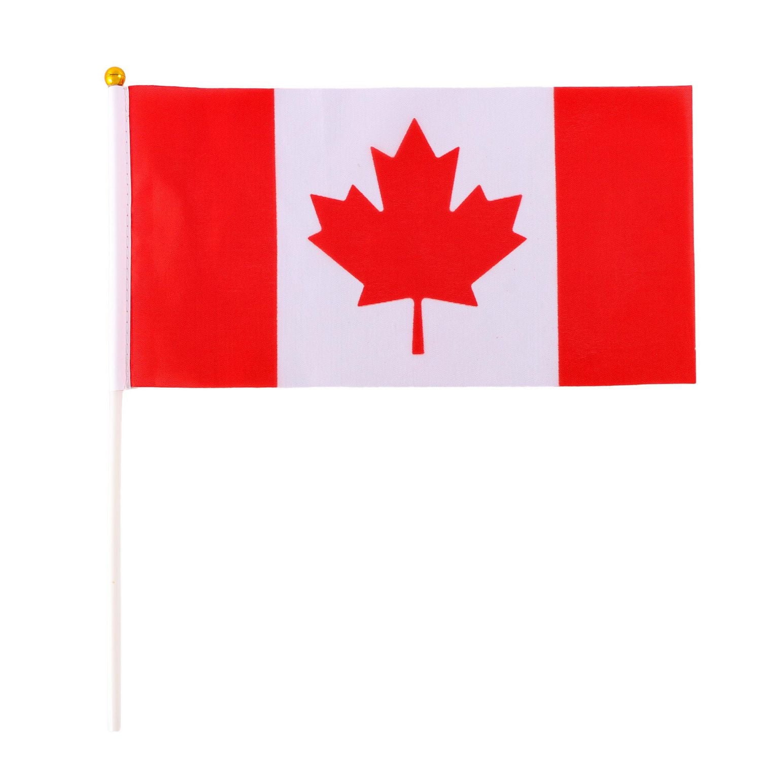 Way to Celebrate 4 Pack Handheld Canada Canadian Stick Flags, Flag Size: 5.3" x 9.7", 4 Flags per Package