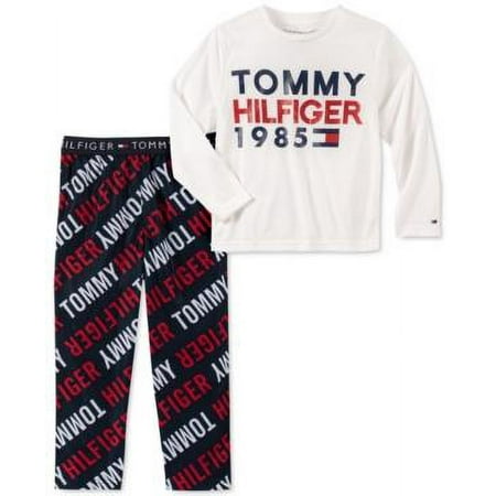 Tommy Hilfiger Big Boy's 2 Pc Logo Pajama Set Blue Size XXS