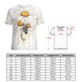 thumbnail image 2 of Bee And Flowers T-Shirt O Neck Oversize T-Shirts Short Sleeve Classic Tees Women Summer Graphic Tops, 2 of 5