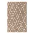 thumbnail image 3 of Unique Loom Soft Touch Shag Collection Area Rug - Dora (3' 3" x 5' 3" Rectangle Khaki/Ivory), 3 of 7