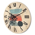 thumbnail image 3 of Designart 'Abstract Colorful Geometric Art Collage IV' Modern Wood Wall Clock, 3 of 5