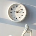 thumbnail image 4 of 10 inches-Silent clock wall clock living room bedroom cream style simple modern creative decoration round small clock free of punching, 4 of 4