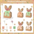 thumbnail image 3 of Bunny Easter Goodie Bags 24-Pack with Bow Ribbon and Dried Flowers, Bunny Ear Paper Goodie Bags for Candy, Treats, Party Favors, 3 of 7