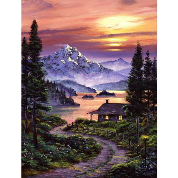 Taladro Diamond Painting (DF2942) 5D DIY Full Fantasy View Kits de punto de cruz (03) 20X30cm Hugtrwg Para estrenar