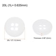 thumbnail image 2 of Botones de costura de resina Uxcell redondos planos de 4 agujeros para creación de tarjetas, álbumes de recortes, 10 Pcs, Blanco, 12.5mm, 2 of 5