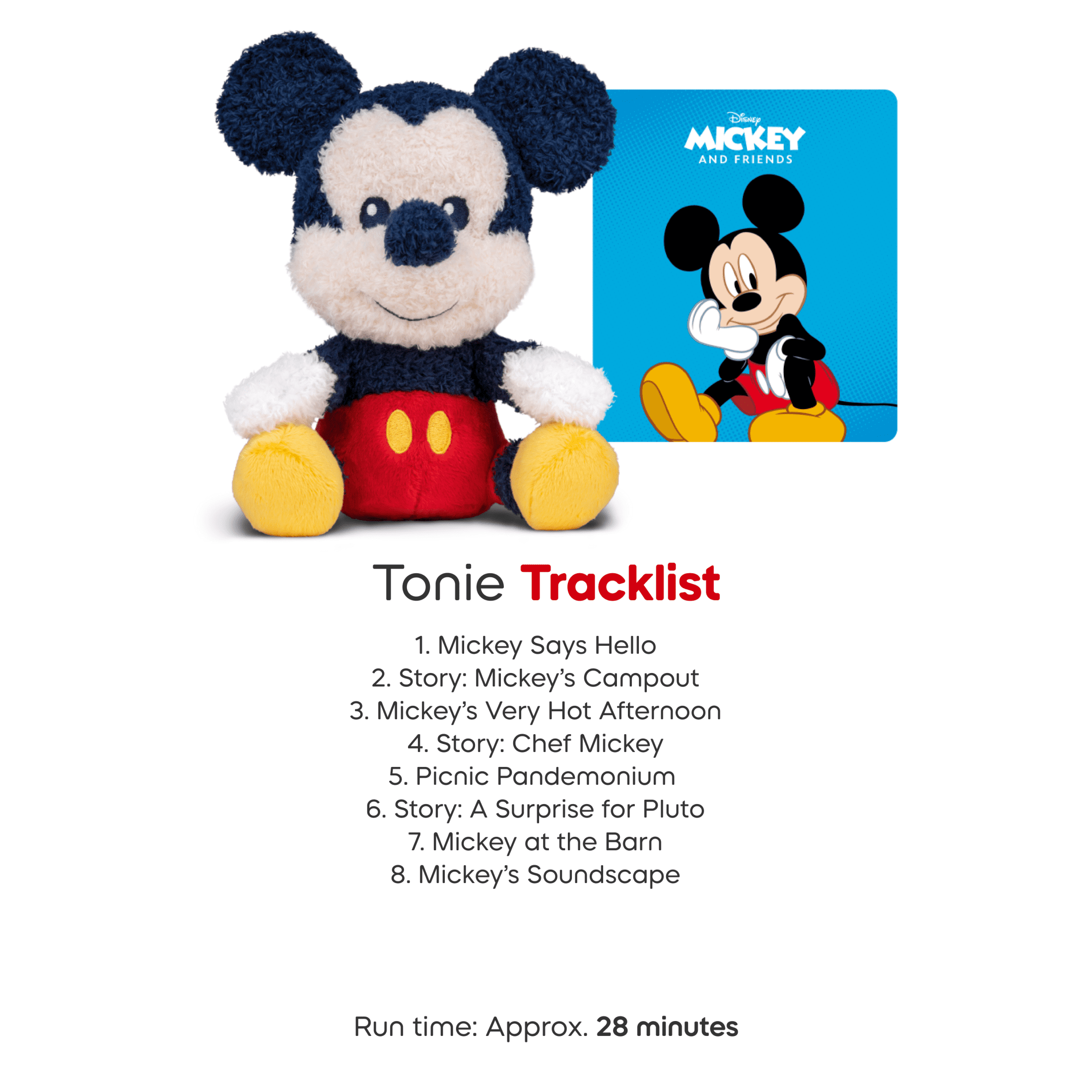 tonies Disney Mickey Mouse Audio Toy Plush, Age Group 3+
