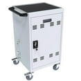 32Device Mobile Storage Carts With Lock & Key, Universal Wheel Laptop
