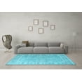 thumbnail image 3 of Ahgly Company Indoor Square Oriental Light Blue Industrial Area Rugs, 6' Square, 3 of 4