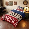 thumbnail image 2 of Manfei Rustic God Bless America Print Twin Comforter Sets, 4th of July Bedding Set, Multicolor, Navy Reversible 2pcs, 1 Comforter and 1 Pillowcase, 2 of 6