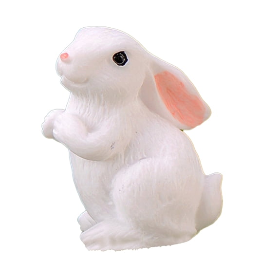 Linyer Rabbit Adornment Practical Lovely Exquisite Vivid Bunny Statue Interesting Multi-functional Small Bunny Figurine Type 7
