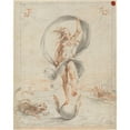 thumbnail image 2 of Giuseppe Cesari 20x24 Black Ornate Framed Double Matted Museum Art Print Titled: Allegorical Figure (Probably C. 1588), 2 of 5