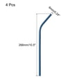 thumbnail image 2 of Reusable Metal Straws 4Pcs, Stainless Steel Bent Drinking Straw 10.5" Long for Milk Shake Beverage Juice Blue, 2 of 5