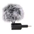 thumbnail image 3 of Lavalier Microphone For Mobile Phone, Mini Lapel Microphone For Video Recording, Noise Reduction 90 Degree Adjustable Lavalier Mic With Sponge Windshield, Fur Windshield, 3 of 8
