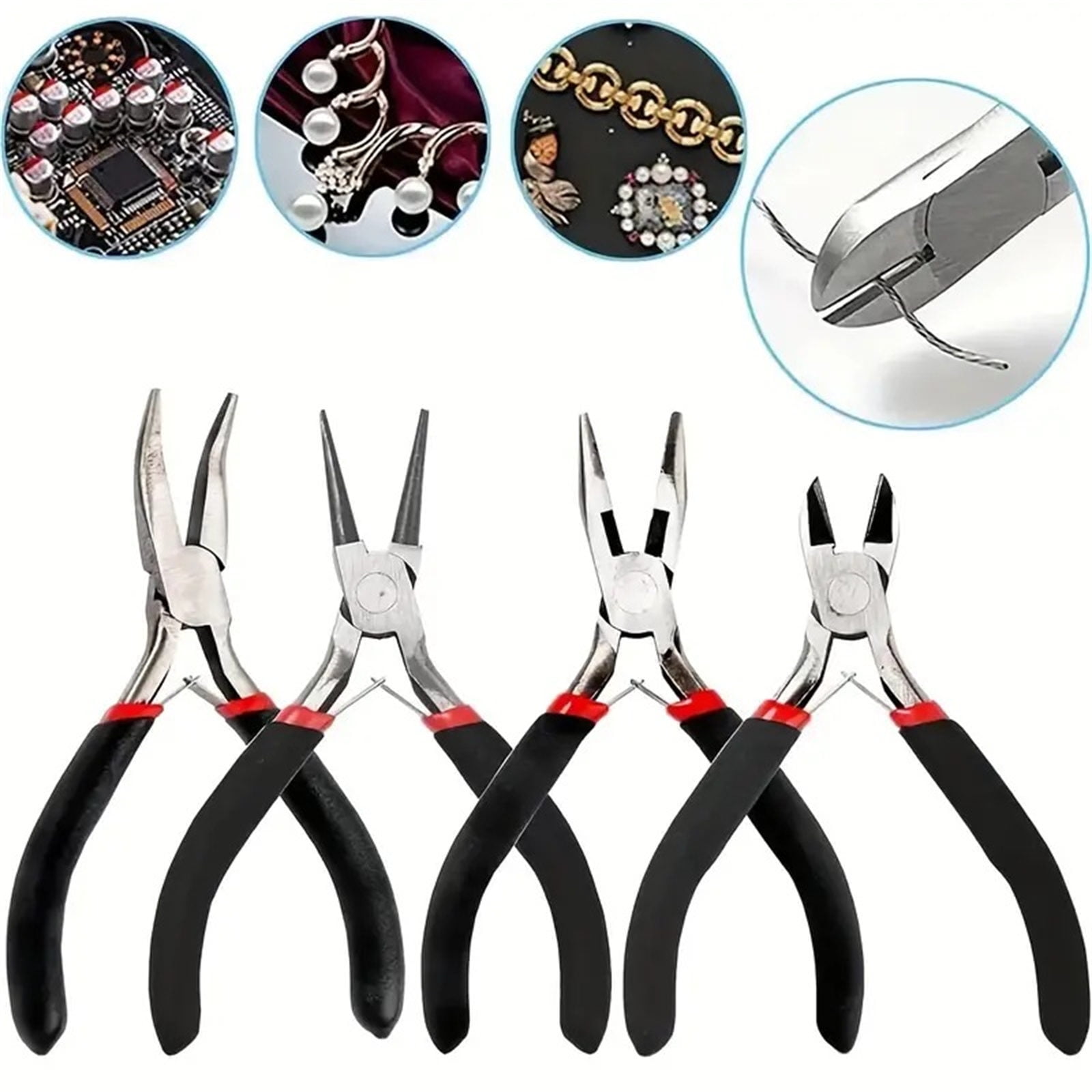 BELOWSYALER Practical Jewelry Plier Set Essential Craft Supplies Tools for Jewelry Designs Beading and Repair Fashion Accessory