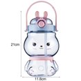 thumbnail image 5 of Ludlz 1130ml Water Cup Food Grade Easy to Clean Portable Cute 3D Rabbit Shape Straw Bottle for Summer, 5 of 7