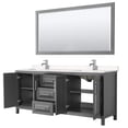 thumbnail image 2 of Wyndham Collection Daria 80" Light Vein Wood Double Bathroom Vanity in Gray, 2 of 5