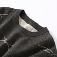 thumbnail image 2 of Men's Graphic Sweater Soft Fleece Crewneck Knitted Pullover Sweater, 2 of 5