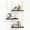 Dark Brown, variant on Wall-mounted plant stand, three-tiered bohemian-style wall decoration plant stand, floating shelf, rope-woven vintage wooden storage rack, suitable for home bedrooms, kitchens, and bathrooms.
