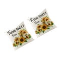 thumbnail image 2 of LINEL 18 in x 18 in Farmhouse Farm Sweet Farm Sunflower Decorative Pillow Cases Set of 2, Removable Cover, 2 of 5