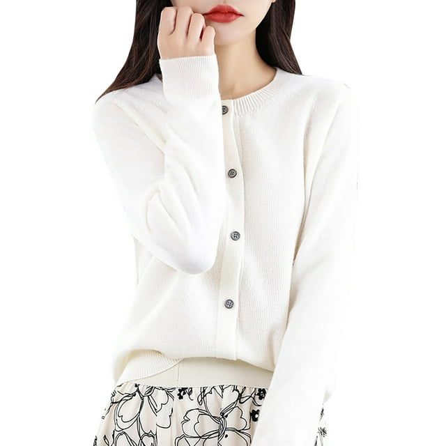 Women's Cardigan Sweaters Button Front Long Sleeve Soft Warm Knit Elastic Comfortable Casual Outerwear