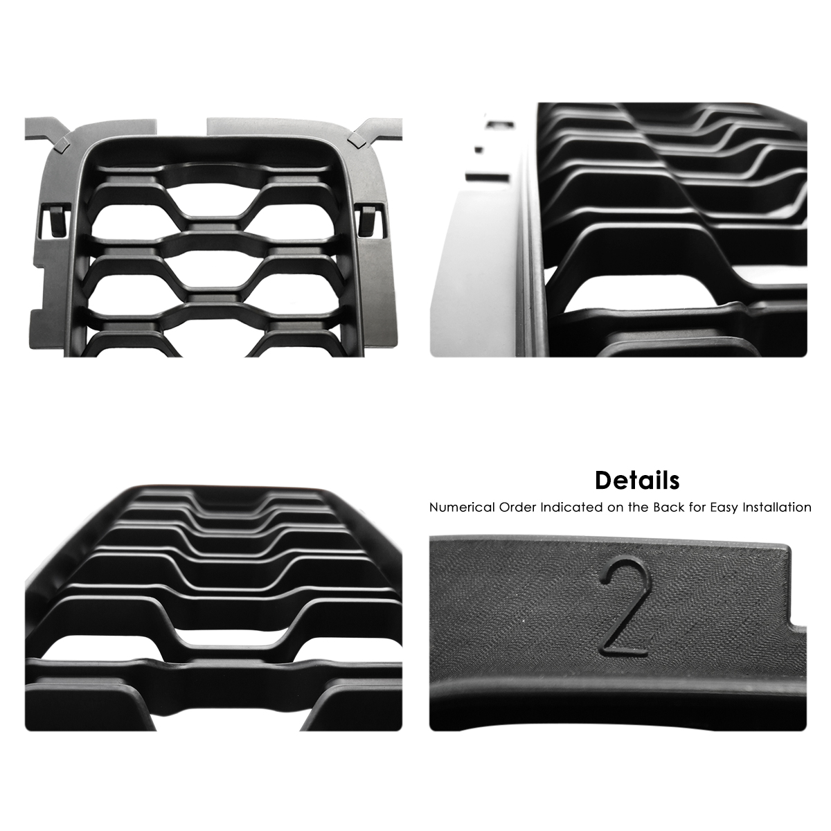 KARPAL Front Bumper Grille Molding Trim For Jeep Cherokee 2014-2018 - Chrome CAPA