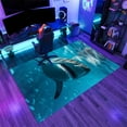 thumbnail image 4 of Shark Rug 5x8 Area Rugs Sea Shark Marine Life Rugs Ultra Soft Non Slip Washable Low Pile Carpet for Gameroom Bedroom Living Room Playroom Home Decor, 4 of 7