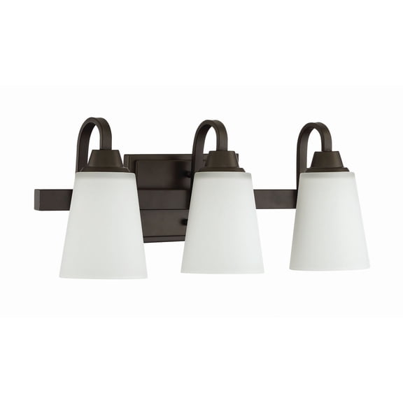 41903-ESP Craftmade Lighting Grace 3 Light Bath Vanity - 21 inches wide by 8 inches high-Espresso Finish-White Frosted Glass Color