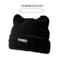 thumbnail image 3 of lanema Cat Ear Plush Wool Beanies Cap Autumn And Winter Warm Pullover Hat Solid Color, 3 of 20