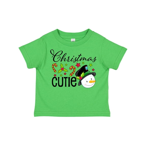Inktastic Christmas Cutie snowman Boys or Girls Toddler T-Shirt