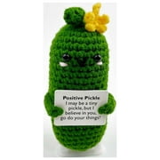 Kehuo Emotional Support Pickled Cucumber Gift, Knitted Doll Emotional Support Pickles, Cute Knitted Pickled Cucumber Knitting Doll, Gifts for Kids & Love - Plckle(F)