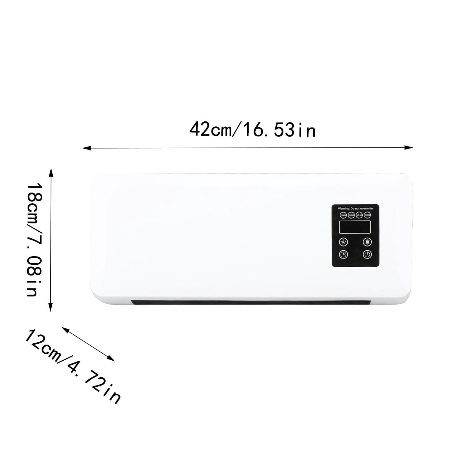 Totil Air Heater Two In One Wall Mounted Mobile Air Electric Fan Fully Installed Mobile Air Conditioning 2024 Mini Split AC/heating System W Portable Ductless Remote Home/bedroom/studio