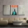 thumbnail image 2 of wall26 - 3 Piece Canvas Wall Art - Nobody Likes Me - Kid Screams No Instagram Credit Banksy Street Artwork - Modern Home Art Stretched and Framed Ready to Hang - 24"x36"x3 Panels, 2 of 4
