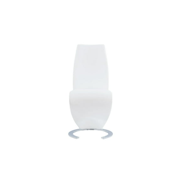 Global Furniture USA D9002DC Contemporary Adult Dining Side Chairs, White (Set of 2)