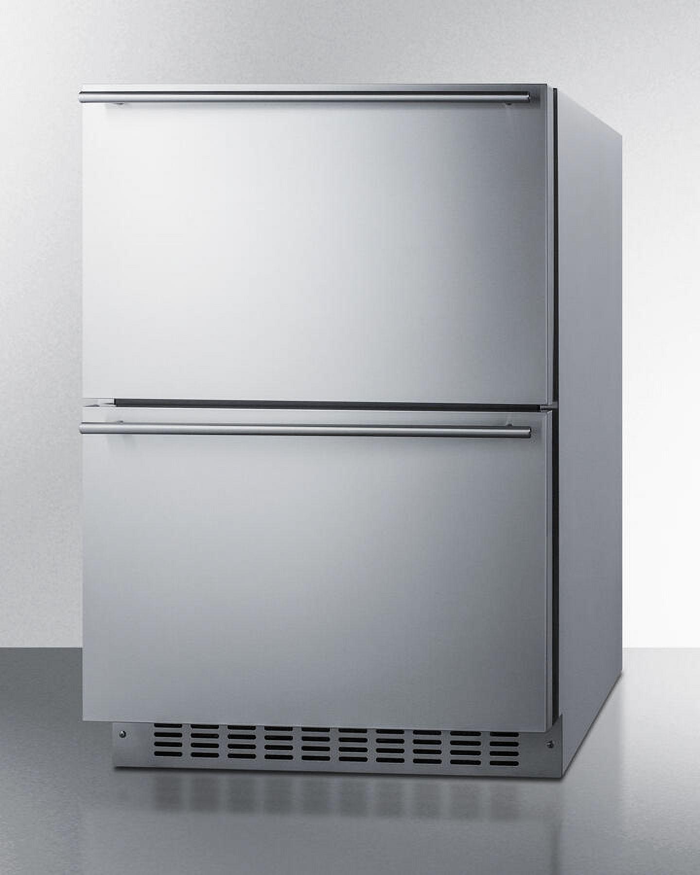 Summit Appliance SPRF34D 24 in. Wide 2-Drawer Refrigerator-Freezer, Stainless Steel - image 3 of 15