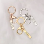 Fathers Day Gift from Wife - Engraved Keychain - Name Keychain Personalized - Stainless Steel Mens Keychain - Fathers Day for Husband
