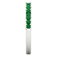 thumbnail image 4 of 0.285 ctw Wedding Band for Women - 14K White Gold Simulated Emerald Stackable Eternity Ring, 4 of 6