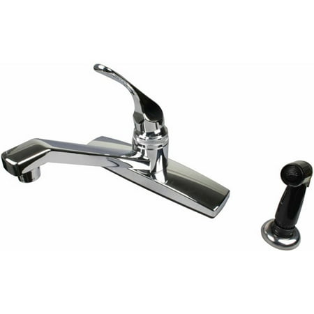 Ultra Faucets UF08015 Single Handle Chrome Non-Metallic Series Kitchen Faucet