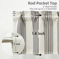 thumbnail image 5 of DriftAway Chris Linen Lined Valance Double Layer Thermal Insulated Room Darkening Blackout Valances 3 Inch Rod Pocket Vertical Striped Kitchen Valance for Bathroom 52 Inch by 14 Inch Gray, 5 of 8