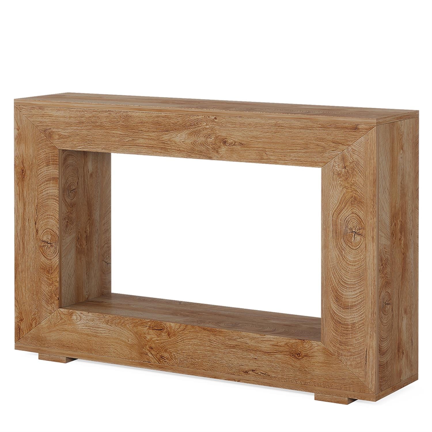 Demi Bonn 47" Farmhouse Console Table, Modern Living Room Sofa Table with Storage, Contemporary Entryway Hall Table, Foyer Display Table, Brown