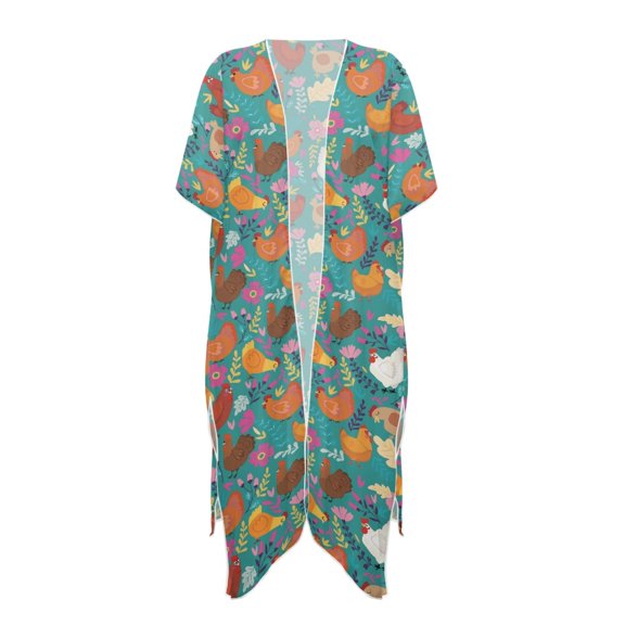 HELLHERO High Quality Fabrics Bathing Suit Cover Up for Beach Lightweight Casual Loose Chicken