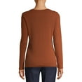 thumbnail image 2 of Time and Tru Women's Long Sleeve Rib T-Shirt, 2 of 6